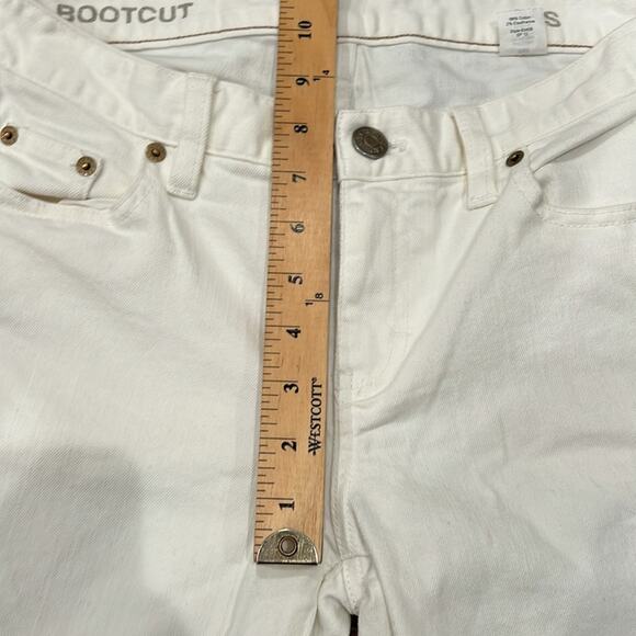J.Crew Women's Bootcut Jean Off White Size 29S - Picture 6 of 10